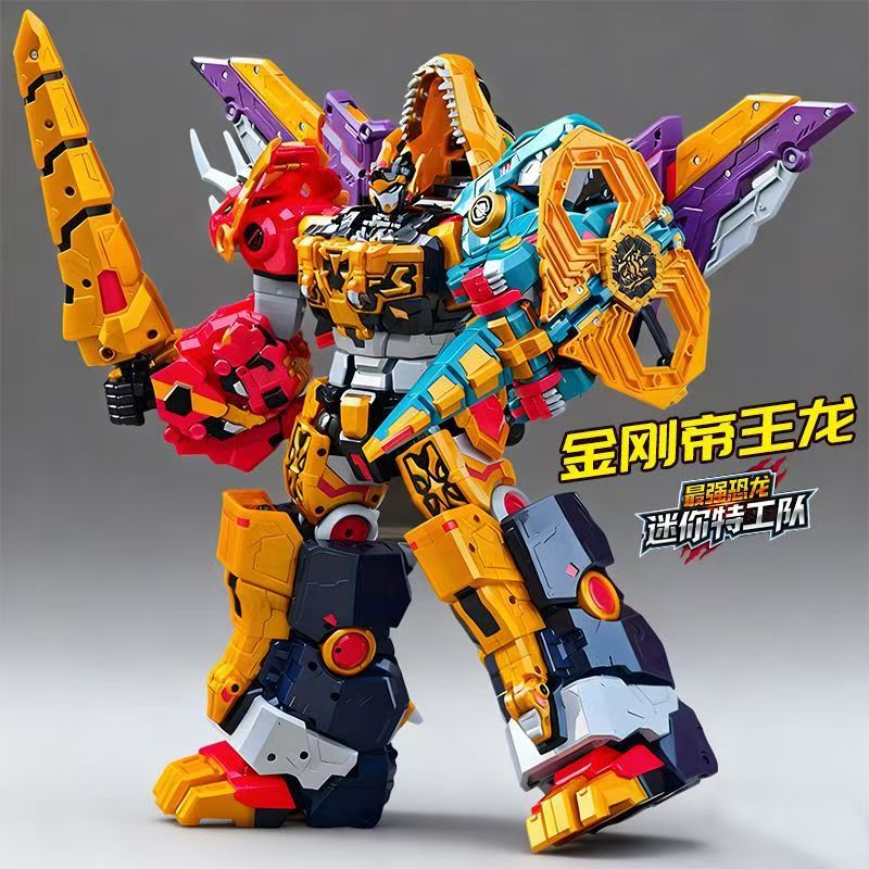 Model Kit Megazord - MiniForce Dinoid Warrior Transformation Robot Dinosaur