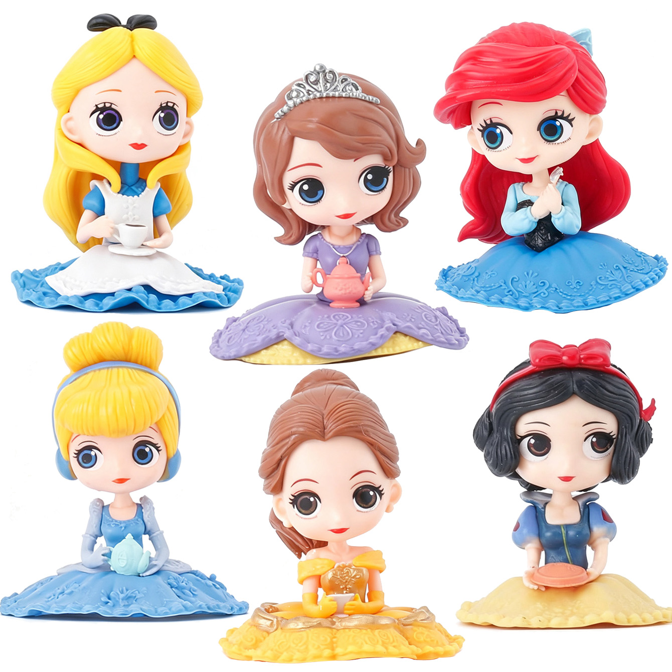 Model Kit Girl - Cartoon Sitting Girl Statue Set Tea