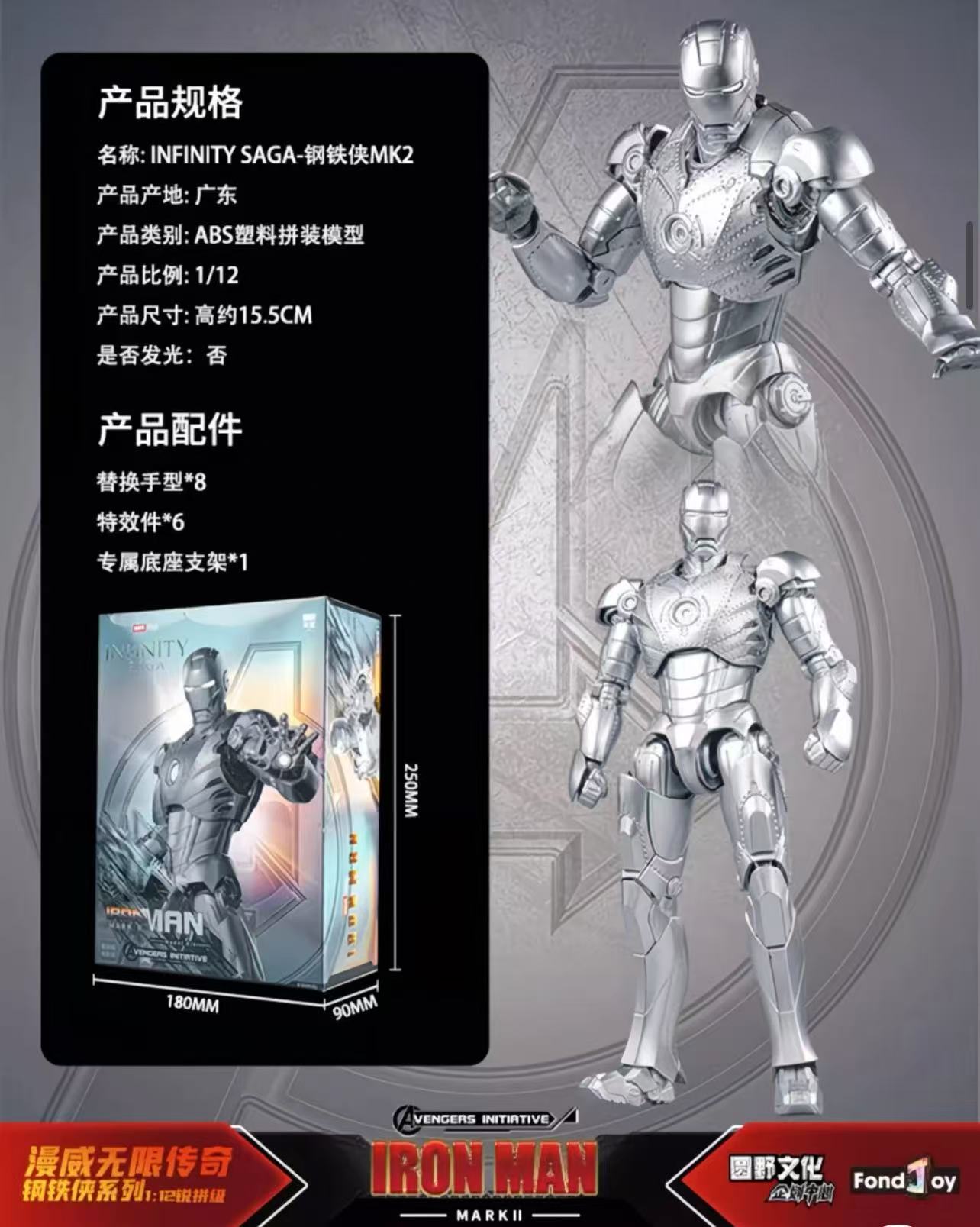 Original Fondjoy 1/12 Iron Man - Model Kit Iron Sickle 评论和价格