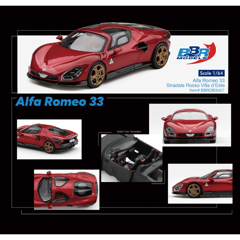 BBR 1:64 Alfa Romeo 33 Stradal - Model Kit Alfa Romeo 评论和价格