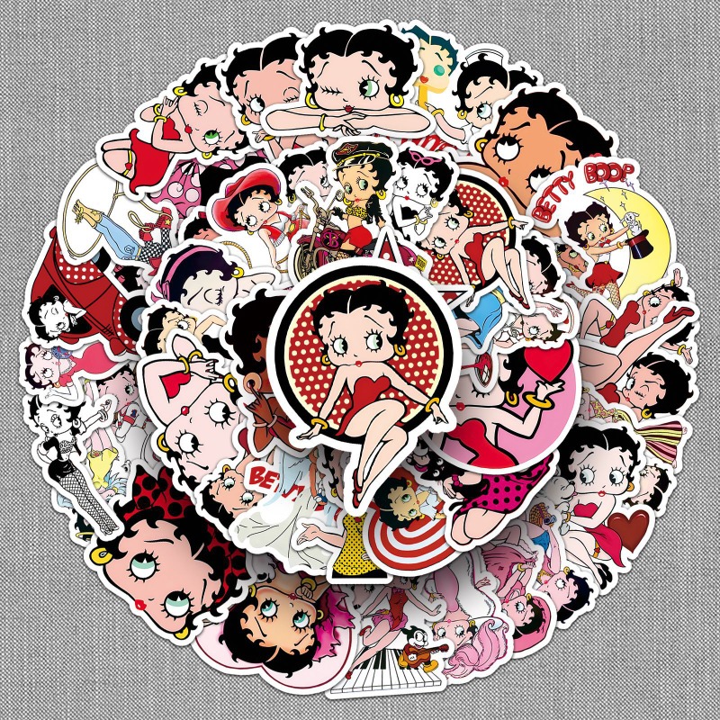 Betty Boop 50 stickers high co - Model Kit Girl 评论和价格