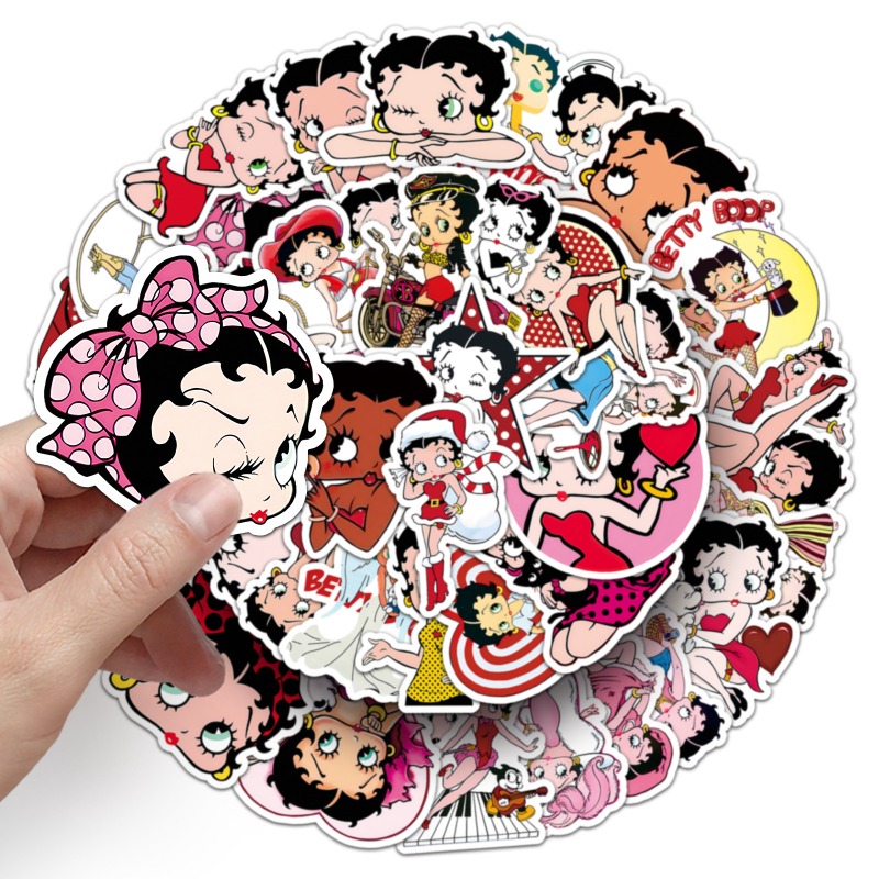 Betty Boop 50 stickers high co - Model Kit Girl 评论和价格