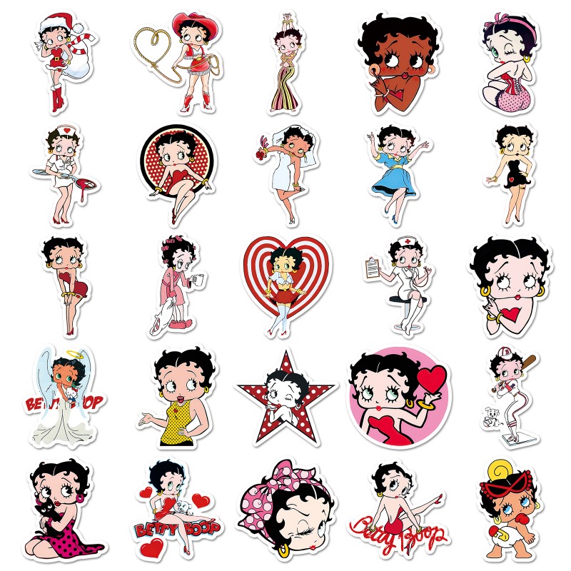 Betty Boop 50 stickers high co - Model Kit Girl 评论和价格