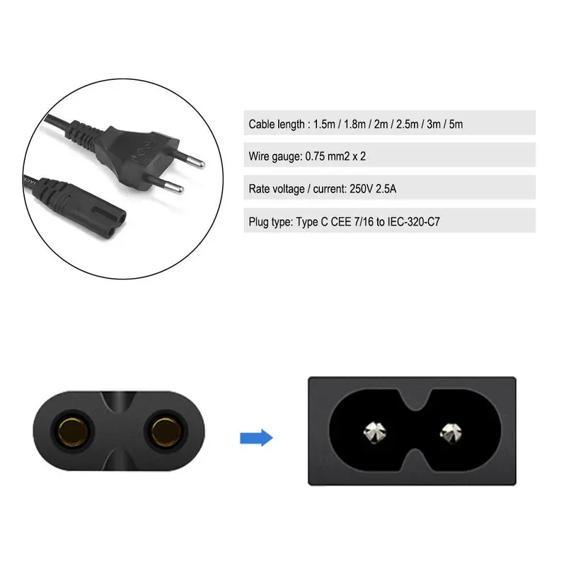 EU Plug Power Supply Cable IEC - Model Kit Chainsaw Man 评论和价格