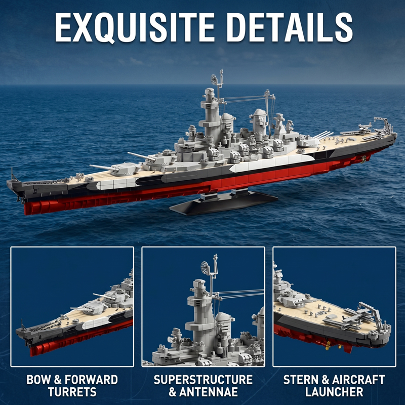 2568PCS USS Missouri Battleshi - Model Kit Uss Missouri 评论和价格
