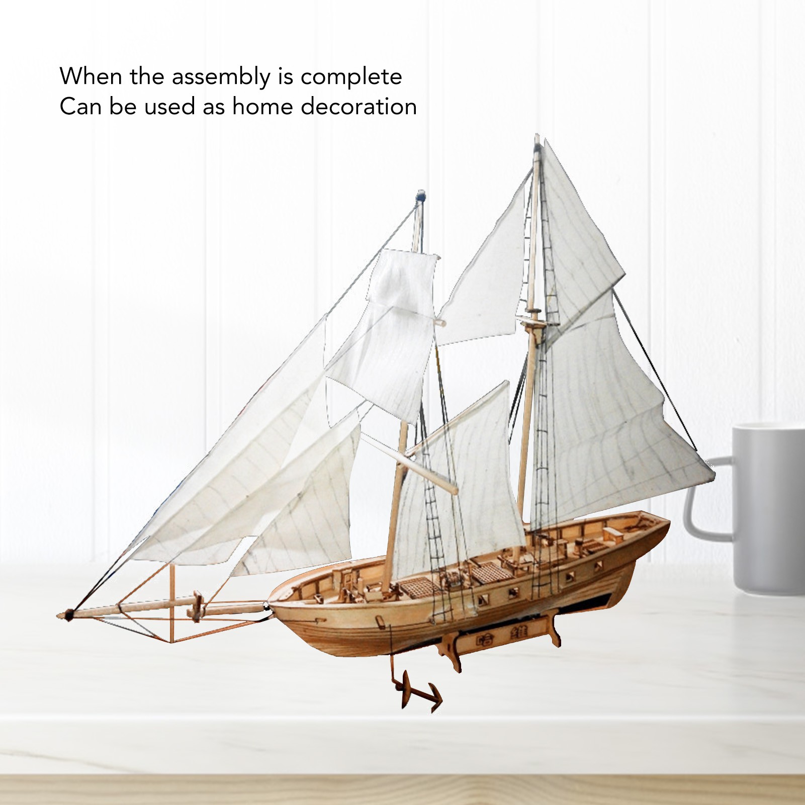 1:130 Wooden Sailboat Kit Inte - Model Kit Wood 评论和价格